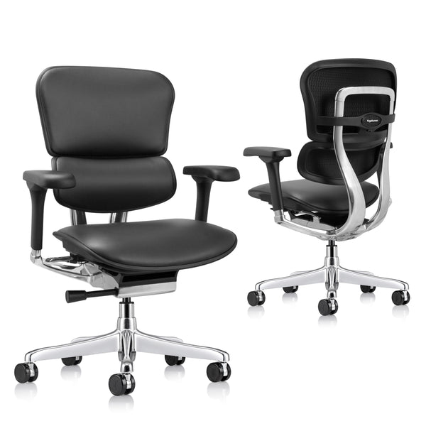 Ergohuman LE10ERGLO-GEN2 Mid Back Leather chair – Energyseating