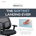 Eurotech Seating Apollo II Multifunction Mid-Back Swivel Ergonomic Office Chair with TEMPUR® Cushioned Seat and Mesh Back, 360-Degree Swivel Executive Task Office Chair