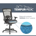 Tempurpedic® TP7000C Fabric Seat/Mesh Back Task Chair - Cooling Gel