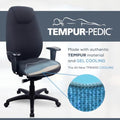 Tempurpedic® TP6400C Fabric Desk Chair - Cooling Gel