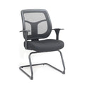 Eurotech Seating Apollo Ergonomic Office Guest Chair with TEMPUR® Cushioned Seat and Mesh Back, Modern Fabric Upholstered Lobby Chair for Waiting Rooms and Offices