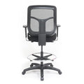 Eurotech Seating Apollo Ergonomic Office Drafting Stool with TEMPUR® Cushioned Seat, Mesh Back, and Foot Ring, Swivel Executive Task Office Chair