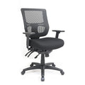 Eurotech Seating Apollo II Multifunction Mid-Back Swivel Ergonomic Office Chair with TEMPUR® Cushioned Seat and Mesh Back, 360-Degree Swivel Executive Task Office Chair