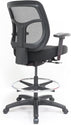 Eurotech Seating Apollo Ergonomic Office Drafting Stool with TEMPUR® Cushioned Seat, Mesh Back, and Foot Ring, Swivel Executive Task Office Chair
