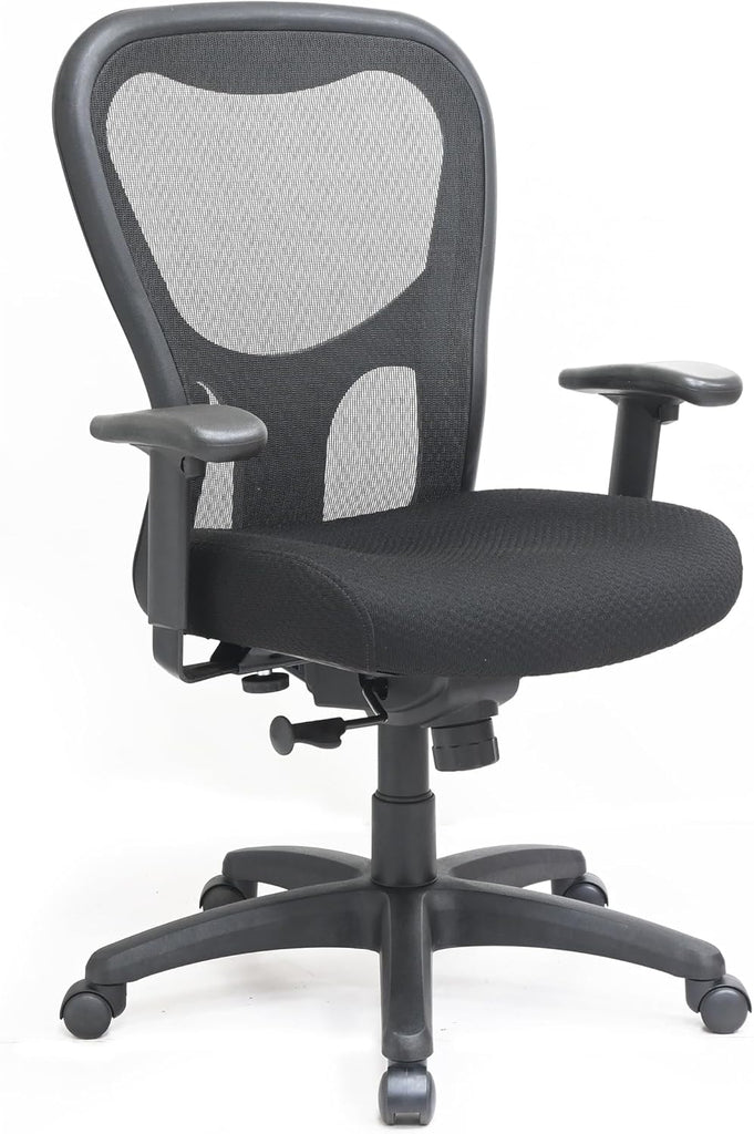 Eurotech Seating Apollo High-Back Swivel Ergonomic Office Chair with TEMPUR® Cushioned Seat and Mesh Back, 360-Degree Swivel Executive Task Office Chair