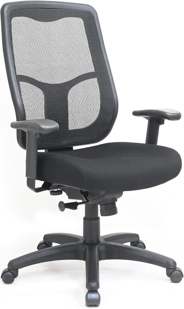 Eurotech Seating Apollo Synchro Swivel High-Back Ergonomic Office Chair with TEMPUR® Cushioned Seat and Mesh Back, 360-Degree Swivel Executive Task Office Chair