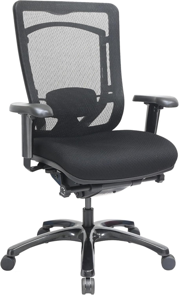 Eurotech Seating Monterey Swivel Ergonomic Office Chair with TEMPUR® Cushioned Seat, Mesh Back, and Synchro Tilt, 360-Degree Swivel Executive Task Office Chair