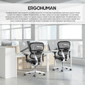 Ergohuman LEM6ERGLO-GEN2 Mid Back Leather Seat Mesh Back chair