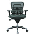 Ergo Mid Back Leather Seat Mesh Back chair by Eurotech