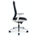 Elevate White Frame Fabric Seat/Mesh chair by Eurotech